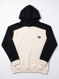 Oversized Color-Block Hoodie — Black & White