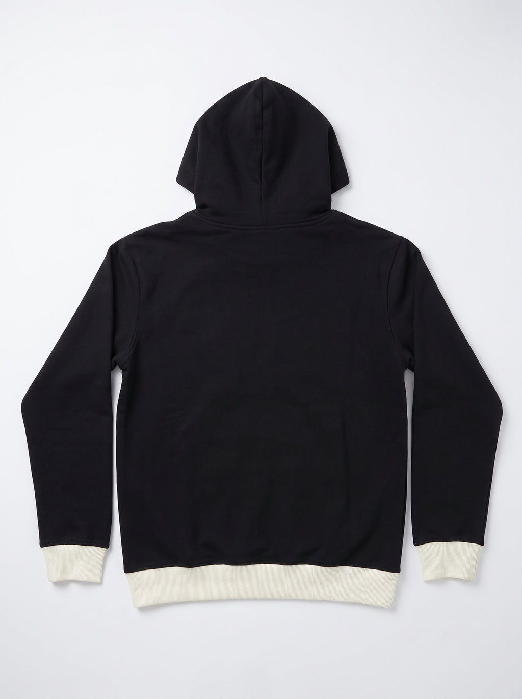 Oversized Color-Block Hoodie — Black & White