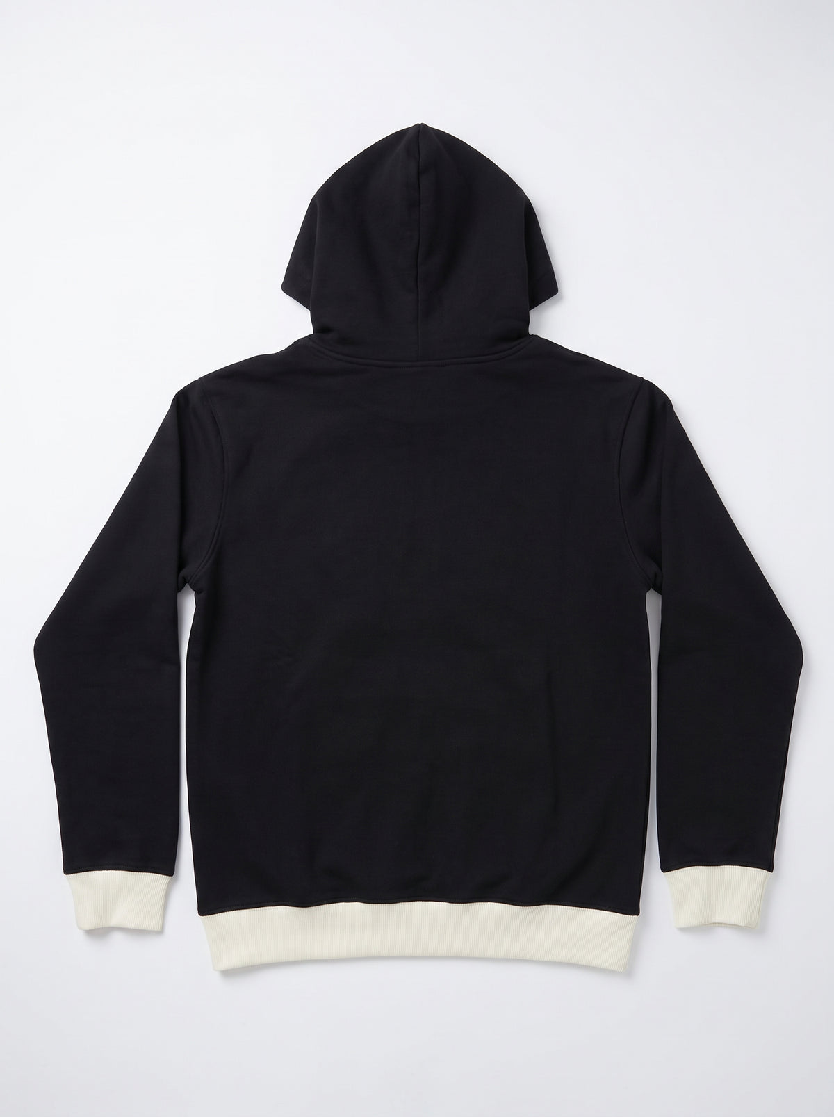 Oversized Color-Block Hoodie — Black & White