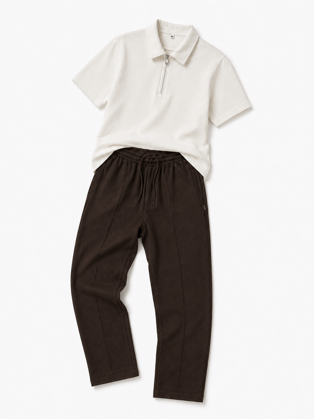 Old Money Zip Polo Shirt x Easy Plated Baggy Trouser