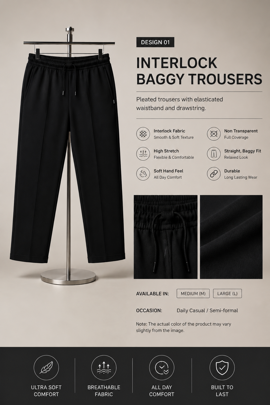 Easy Plated Trouser