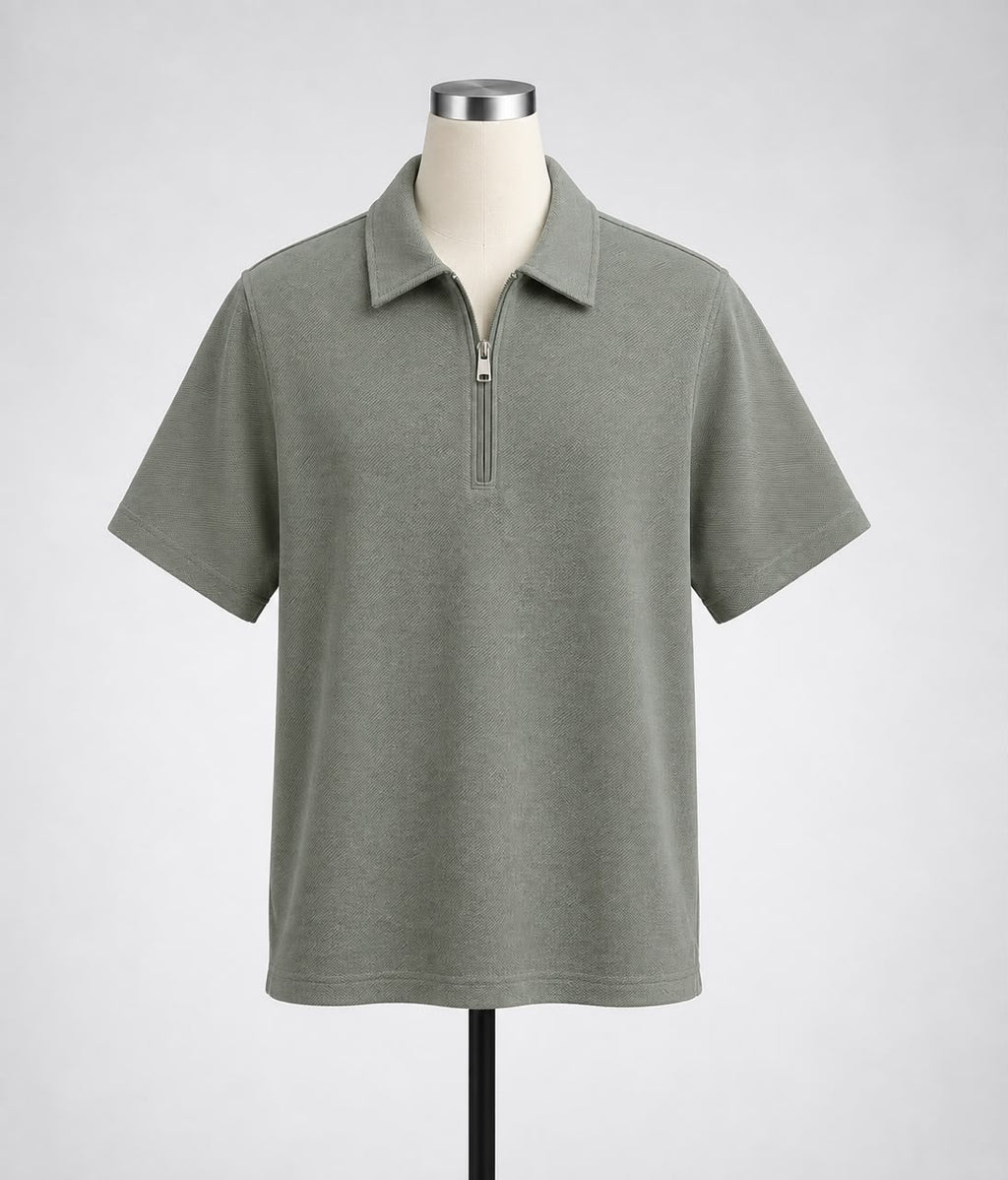 0ld Money Zip Polo Shirt