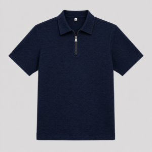Blue Knitted Polo
