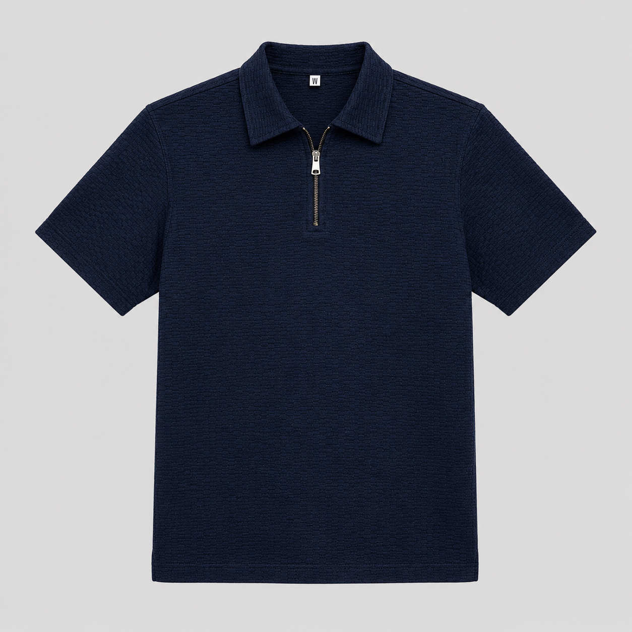 Blue Knitted Polo
